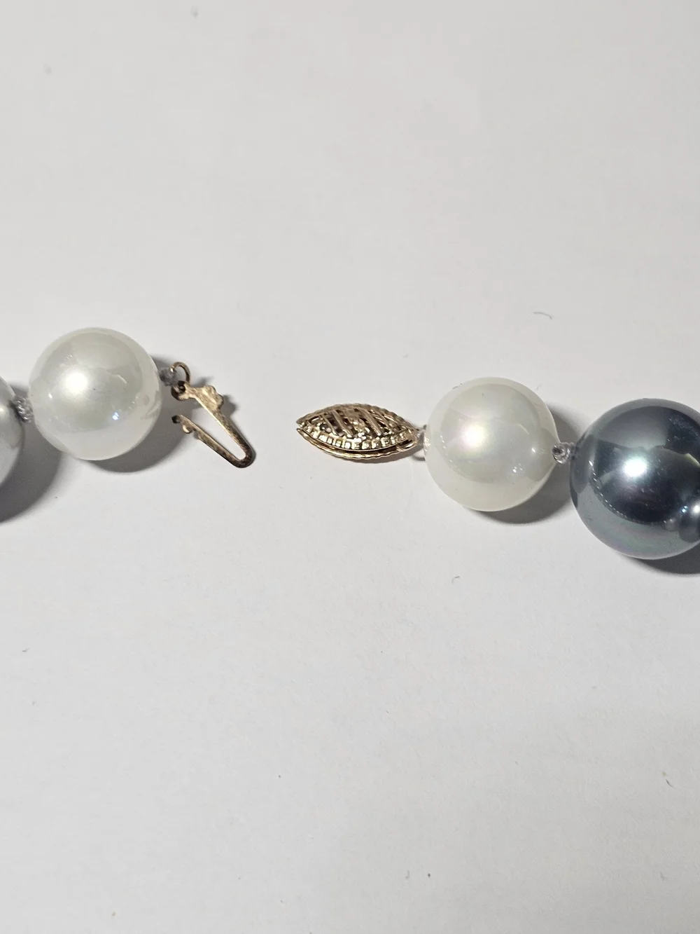 14k Gold Multi Colored Pearl Necklace